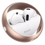 Auscultadores True Sem Fio Hoco EW23 Canzone com Anel Giratório Dourado Rosa