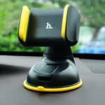 Suporte de Telefone para Carro Hoco CA5 con Ventosa Preto Amarelo - Image 3