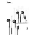 Auscultadores Hoco M101 Max Crystal Grace com Cabo e Microfone Tipo-C 1,2m Preto