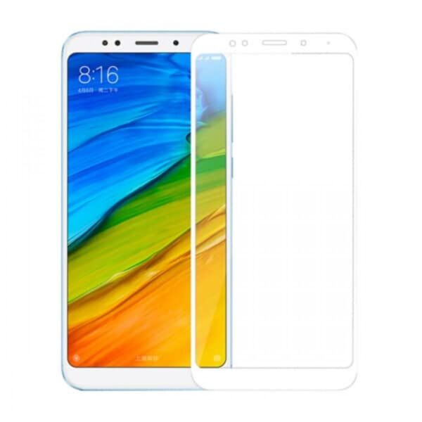 Pelicula De Vidro 5d Completa Xiaomi Redmi 5 Plus Branco