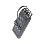 Power Bank Setty Slr-100 Preto 10000mah 3 Output E 4 Cabos Com Painel Solar - Image 3