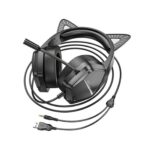 Auscultador Gaming Borofone Bo106 Preto 3.5mm 2m Cat Ear - Image 4