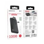 Power Bank Borofone Bj57 Preto 10000mah Input Micro E Tipo-C/Output Usb E Usb-C Cabos Tipo-C E Lightning - Image 2