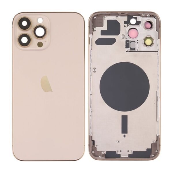 Tampa Traseira Apple Iphone 13 Pro Max Dourado Com Frame