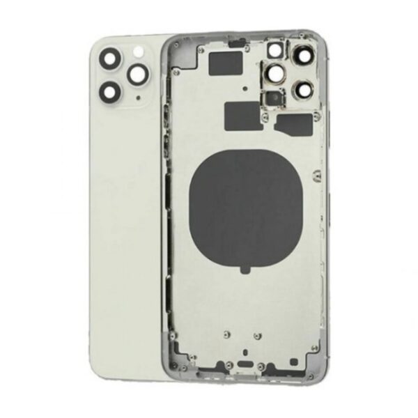 Tampa Traseira Apple Iphone 11 Pro Max Prata Com Frame
