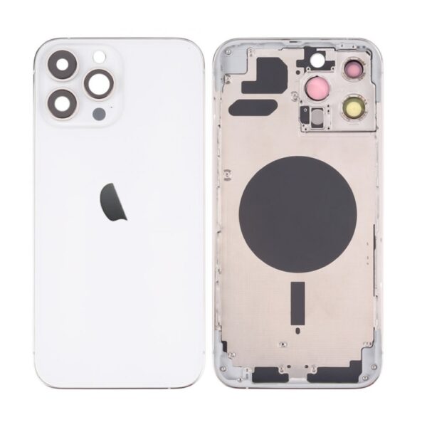 Tampa Traseira Apple Iphone 13 Pro Max Prata Com Frame
