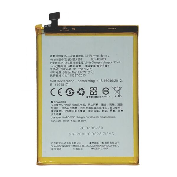 Bateria Oppo A53/A53T/A59/F1S/Blp601 2550mah
