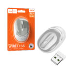 Rato Sem Fio Hoco GM34 Business Dual-Mode 2,4Ghz Cinza Branco