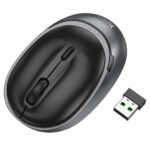 Rato Sem Fio Hoco GM34 Business Dual-Mode 2,4Ghz Cinza Metal Preto - Image 4
