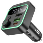 Transmissor FM Sem Fio Hoco E85 Tiger com PD20W+QC3,0 USB Preto - Image 3