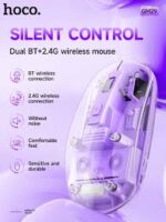 Rato Sem Fio Hoco GM29 Crystals 2,4Ghz Roxo Romântico - Image 2