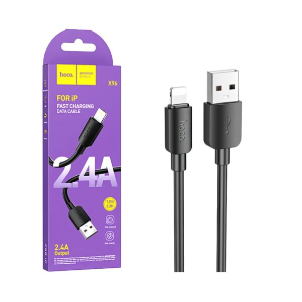 Cabo Hoco X96 Hyper Lightning 2,4A Preto