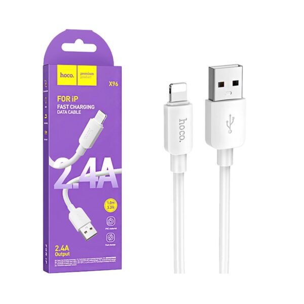 Cabo Hoco X96 Hyper Lightning 2,4A Branco