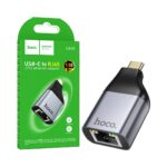 Adaptador Hoco UA35 Tipo-C para RJ45 Cinza metálico