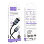 Cabo de Carregamento Hoco X118 Generous com Display 2,4A Lightning 1M Preto - Image 10