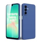 Capa Silicone Samsung Galaxy A26 Azul Escuro Com Protetor De Camera