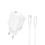 Carregador 240V Borofone Bn26 Branco 20W 3.0A Usb-C Para Lightning