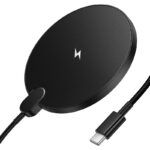 Carregador sem fios Hoco CW62 Peak com Visor Digital para Secretária Tipo-C 15W 1,2m Preto