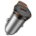 Carregador de Carro Hoco NZ16 Rigorous PD30W com Cabo Tipo-C para Tipo-C 1M Cinza Metálico - Image 6