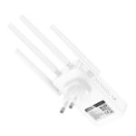 Adaptador de Placa de Rede sem fios Hoco HI35 Wifi4 2.4G 300MBPS com 4 Antenas Externas Branco - Image 5