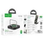 Carregador sem fio Magnético 2 em 1 Hoco CQ16B Astute para Smartphone e AirPods Tipo-C Preto - Image 6