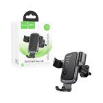 Suporte de Telefone para Carro Gravity Hoco H80 Vista para Saída de Ar Cinza Metalizado Preto - Image 9