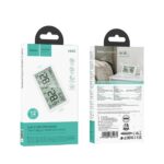 Relógio Despertador Eletrónico 5 em 1 Hoco HX42 para Interiores com Termómetro e Higrómetro Branco - Image 3