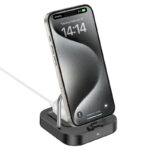 Carregador sem fio Magnético 2 em 1 Hoco CQ16B Astute para Smartphone e AirPods Tipo-C Preto - Image 2