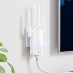 Adaptador de Placa de Rede sem fios Hoco HI35 Wifi4 2.4G 300MBPS com 4 Antenas Externas Branco - Image 2