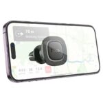 Suporte de Telefone para Carro Magnético Hoco H72 Crown para Saída de Ar Preto - Image 4