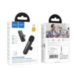 Microfone Sem Fio Hoco L20 Fair Lavalier com conector Relâmpago Preto - Image 7